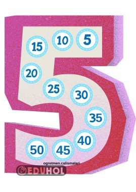 4 A4 Beşer Ritmik Sayma Afiş Çalışması