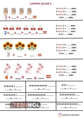 Çarpma İşlemi Çalışma Kağıdı