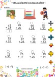 Toplama İşlemi Çalışma Kağıdı 1
