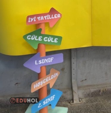 1. sınıf 2. dönem karne pano süslemesi