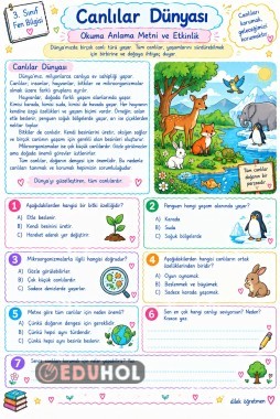 Canlılar dünyası okuma anlama metni