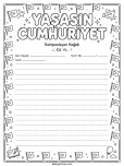 Cumhuriyet bayramı kompozisyon şablonu