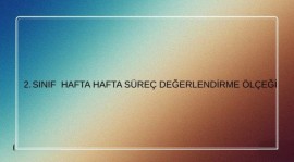 17. HAFTA TÜRKÇE DERSİ SÜREÇ DEĞ. ÖLÇEĞİ