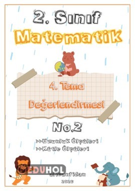 2. Sınıf Matematik 4. Tema II. Değerlendirme (100 puan)