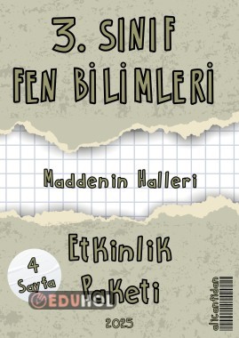 3. SINIF FEN BİLİMLERİ “MADDENİN HALLERİ” 4 Sayfa Etkinlik Paketi