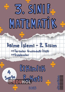 3. SINIF MATEMATİK “BÖLME İŞLEMİ 2. KISIM” Etkinlik Paketi (4 Sayfa)