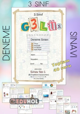 3. SINIF TÜM DERSLER DENEME SINAVI (G3LÜ-1)