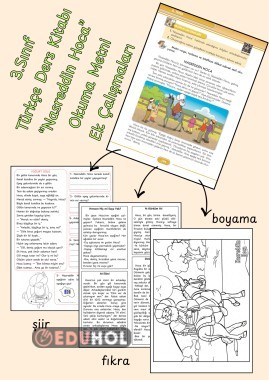 3. Sınıf Türkçe Ders Kitabı “Nasreddin Hoca” Metnine Ek Çalışmalar