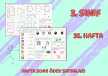 3. Sınıf (35. Hafta) Hafta Sonu Ödevi (Yatay A4)