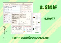 (3. Sınıf 14. Hafta) Hafta Sonu Ödevi (Yatay A4)