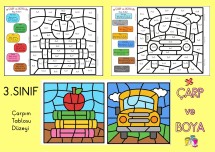 3. Sınıf Matematik “Çarp ve Boya!” Numaralı Boyama Etkinliği