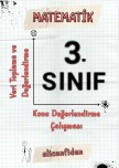 3. Sınıf Veri Toplama ve Değerlendirme “Konu Değerlendirme Çalışması”