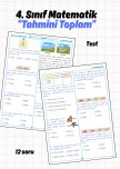 4. Sınıf Matematik Toplamı Tahmin Etme Testi