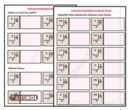 ÇARPMA VE BÖLME ARASINDAKİ İLİŞKİ - VERİLMEYEN BÖLÜNENİ VE BÖLENİ BULMA