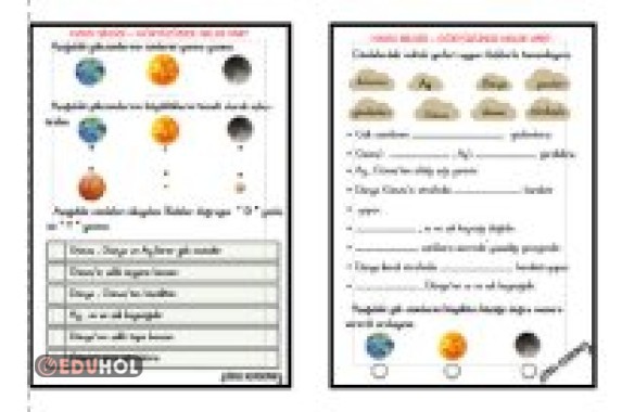 HAYAT BİLGİSİ - GÖKYÜZÜNDE NELER VAR ETKİNLİĞİ