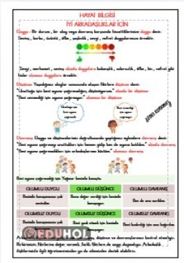 HAYAT BİLGİSİ - İYİ ARKADAŞLIKLAR İÇİN DEFTER ÖZETİ