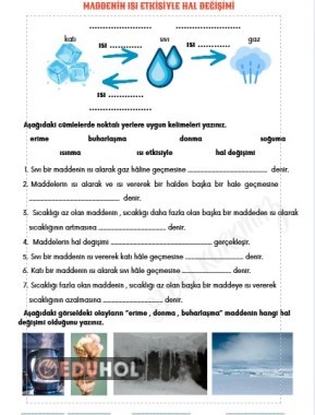 MADDENİN HAL DEĞİŞİMİ ETKİNLİK