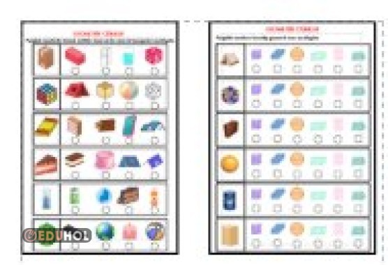 MATEMATİK - GEOMETRİK CİSİMLER ETKİNLİĞİ 2 - NESNELERİN BİÇİMSEL ÖZELLİKLERİ