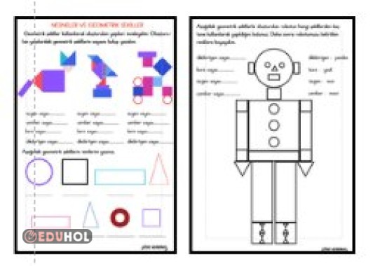 NESNELER VE GEOMETRİK ŞEKİLLER  ETKİNLİĞİ 1