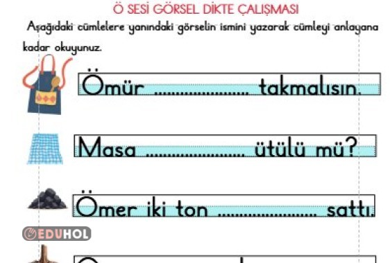 Ö SESİ GÖRSEL DİKTE - METİN DİKTESİ VE OKUMA 20'DEN GERİYE SAYMA