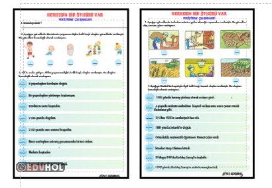SOSYAL BİLGİLER - HERKESİN BİR ÖYKÜSÜ VAR ETKİNLİĞİ 1