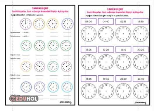 ZAMANI ÖLÇME - SAATİ OKUYALIM