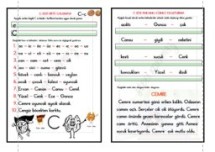 C SESİ HECE,KELİME , CÜMLE DİKTESİ - CÜMLE OLUŞTURMA - METİN