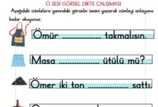 Ö SESİ GÖRSEL DİKTE - METİN DİKTESİ VE OKUMA 20'DEN GERİYE SAYMA