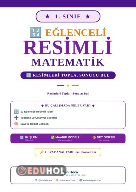 1. Sınıf Resimli Matemati | Toplama Çıkarma Görselli Problemler PDF— Cevap Anahtarı eminhoca.com'da