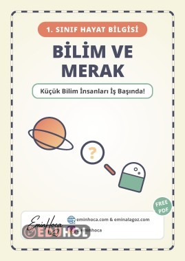 1.SINIF HAYAT BİLGİSİ BİLİM VE MERAK KONU ANLATIMI VE ÇALIŞMA YAPRAĞI PDF İNDİR