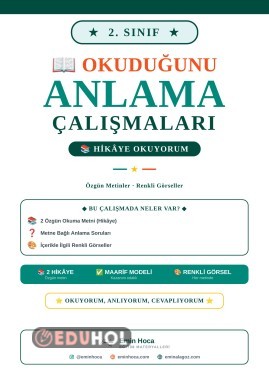 2. Sınıf Okuduğunu Anlama Çalışmaları | Özgün Metinler ve Renkli Görseller PDF (Maarif Modeli)