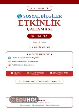 4. Sınıf Sosyal Bilgiler 34. Hafta Etkinlikleri | Küresel Bağlantılar PDF (Cevap Anahtarlı)