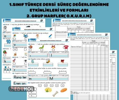 1. SINIF SÜREÇ DEĞERLENDİRME 2. GRUP HARFLER (O,K,U,R,I,M))