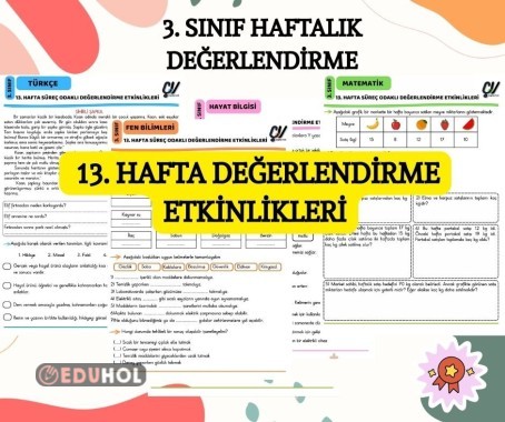 13. HAFTA DEĞERLENDİRME ETKİNLİKLERİ