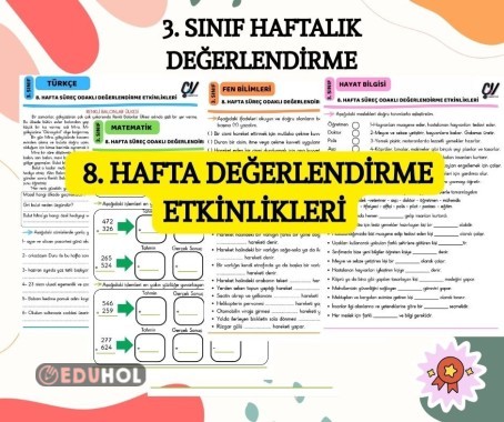 8. HAFTA DEĞERLENDİRME ETKİNLİKLERİ