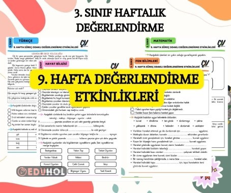 9. HAFTA DEĞERLENDİRME ETKİNLİKLERİ