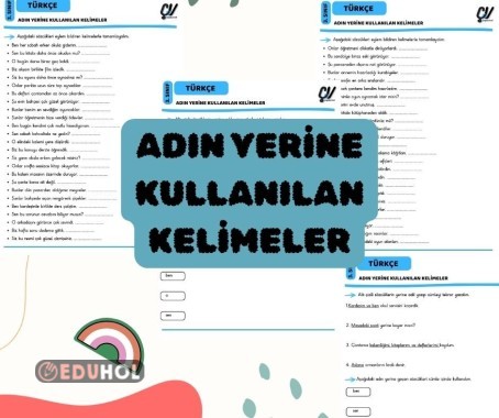 ADIN YERİNE KULLANILAN KELİMELER
