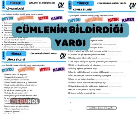 CÜMLENİN BİLDİRDİĞİ YARGI