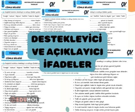 DESTEKLEYİCİ VE AÇIKLAYICI İFADELER