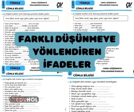 FARKLI DÜŞÜNMEYE YÖNLENDİREN İFADELER
