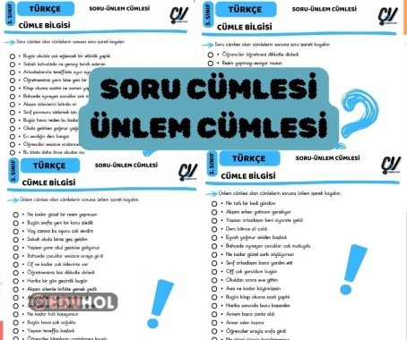 SORU CÜMLESİ - ÜNLEM CÜMLESİ