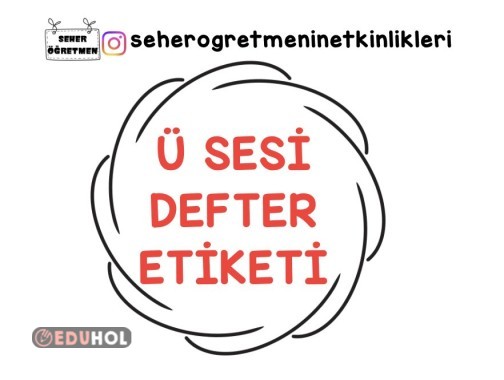 Ü SESİ DEFTER ETİKETİ