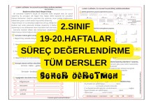 19-20.HAFTALAR SÜREÇ DEĞERLENDİRME