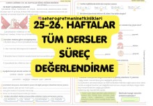 25-26. HAFTALAR SÜREÇ DEĞERLENDİRME