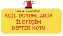 ACİL DURUMLAR DEFTER NOTU