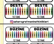 DESTE VE DÜZİNE PANO ÇALIŞMASI - DEFTER ETİKETİ