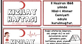 KIZILAY HAKKINDA TEMEL BİLGİLER İÇEREN PANO