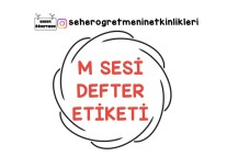 M SESİ DEFTER ETİKETİ