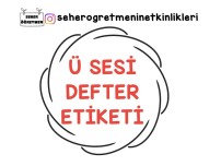Ü SESİ DEFTER ETİKETİ