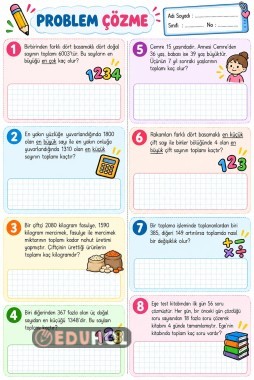 TOPLAMA İŞLEMİ ZOR PROBLEMLER